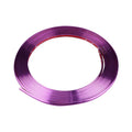 Galvanised wheel sticker guard circle in electroplated purple colour on 8 metre PVC roll