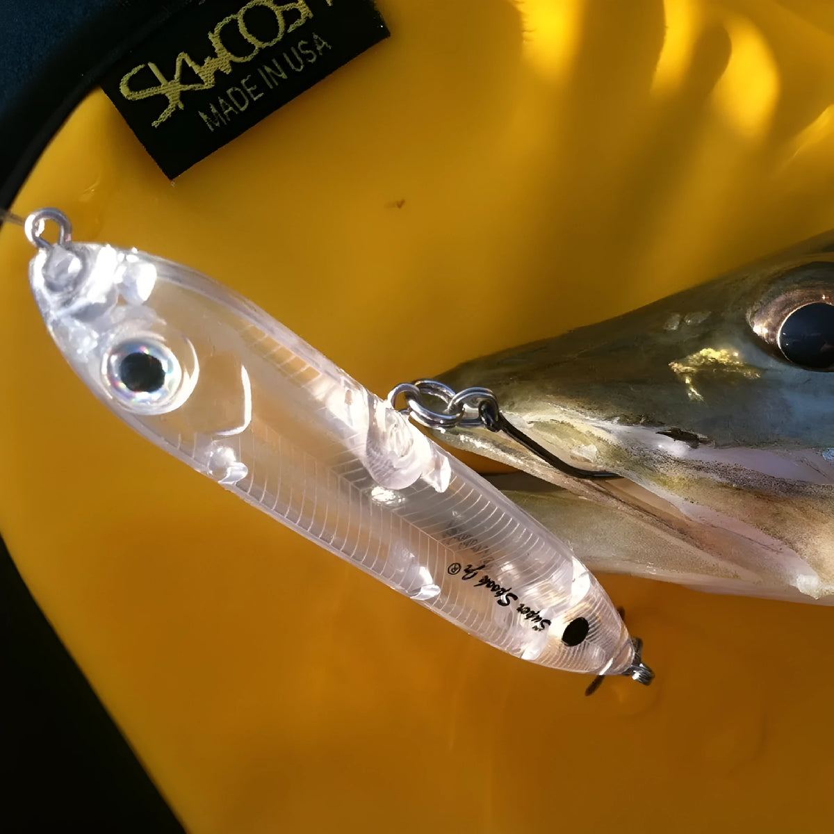 Transparent 9.5cm blank fishing bait body with 7mm eye socket