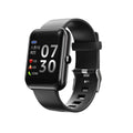Square smart watch with silicone strap and anodised aluminium case in multiple colours
