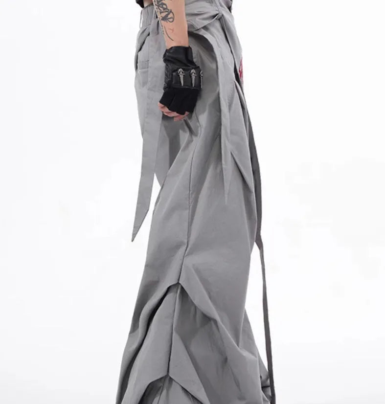 Boys wide-leg summer trousers in refined Korean style solid colours black and grey