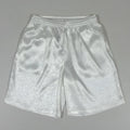 Men's black Tang suit style shorts with an elastic drawstring waistband for Tai Chi.