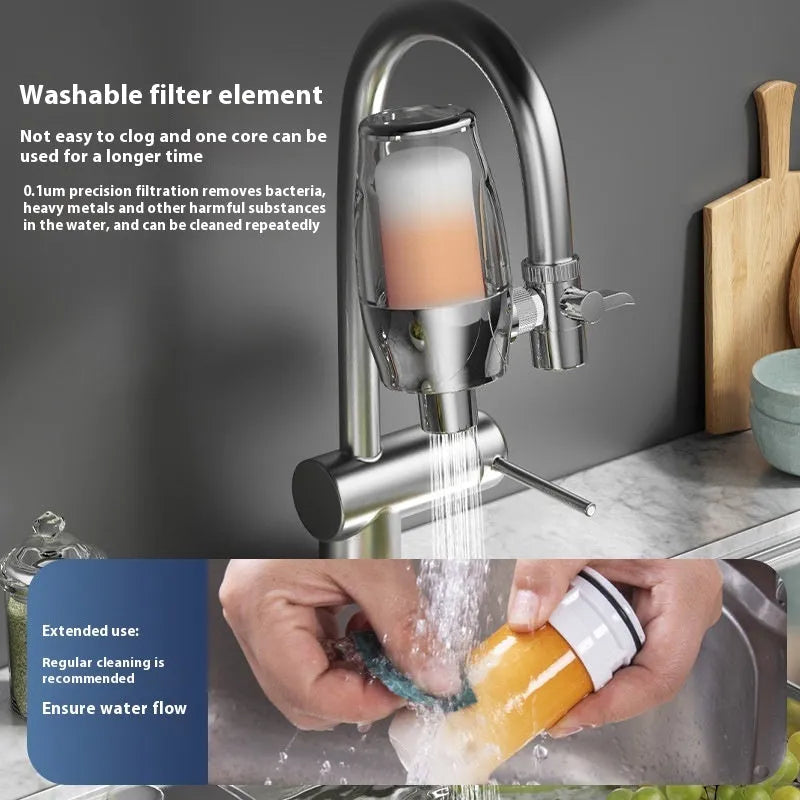 Ceramic water filter cartridge for faucet-mounted direct-drink purification systems