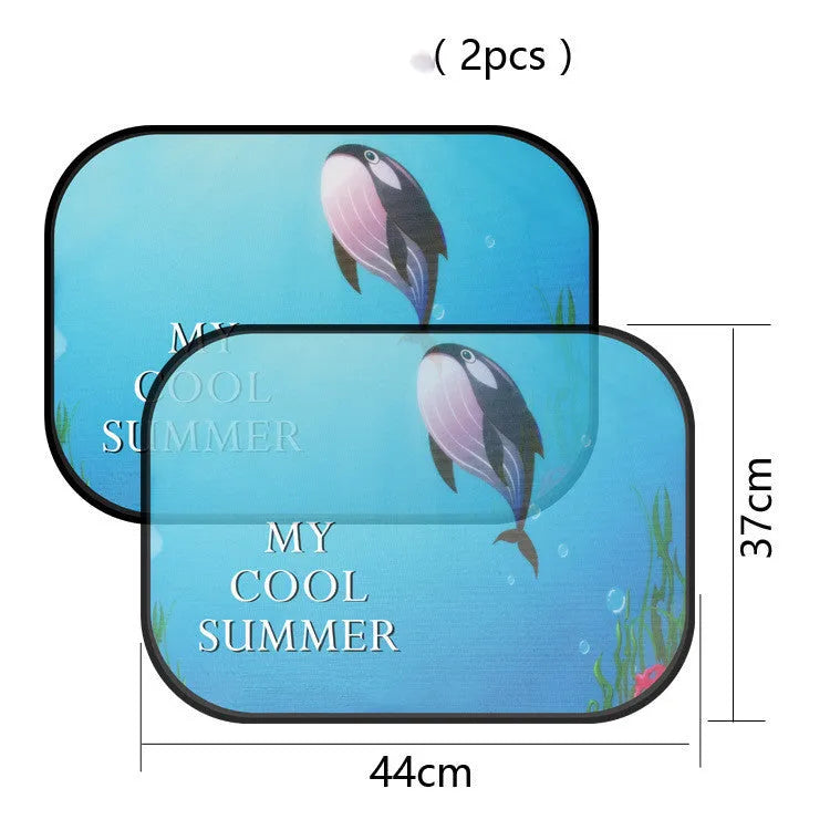Electrostatic adsorption car side window sunshade made from nylon mesh material in packaging