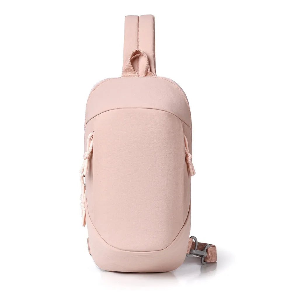 Outdoor nylon crossbody sports bag with internal phone compartment in six colour options