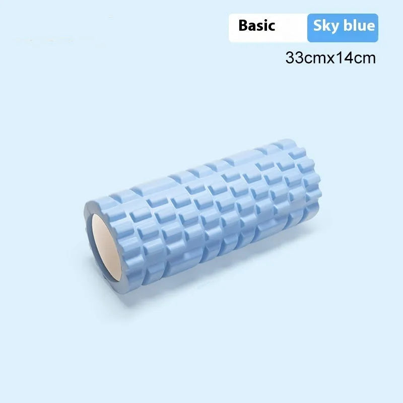 EVA foam roller in choice of colours including black, grey, pink, sky blue and light purple
