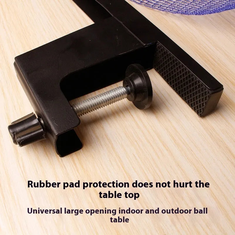 Universal table tennis posts with large clip mechanism for indoor open grid table tennis tables