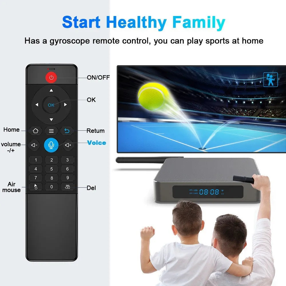 Android Bluetooth 8K network set-top box with remote control and HDMI cable