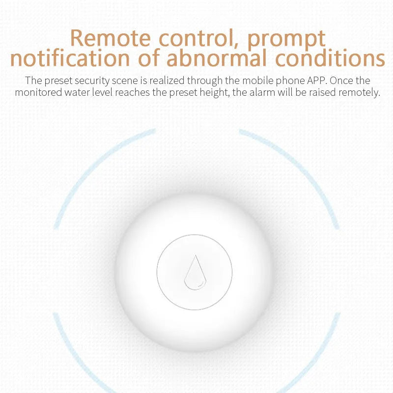 Zigbee wireless water sensor with CR2032 battery and FCCID/CE authentication for flood detection