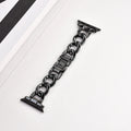 Metal chain link watch strap for Apple Watch in silver gold black rose gold and starlight finishes