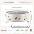Portable stainless steel charcoal BBQ grill with detachable design and storage bag