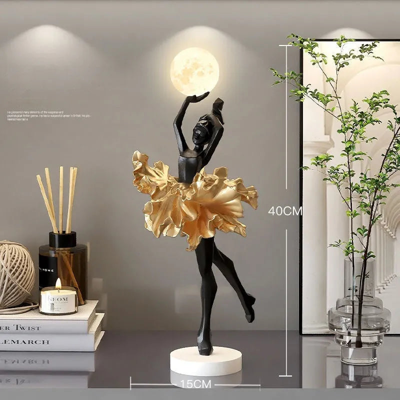 Resin atmospheric small night lamp with modern styling and USB charging