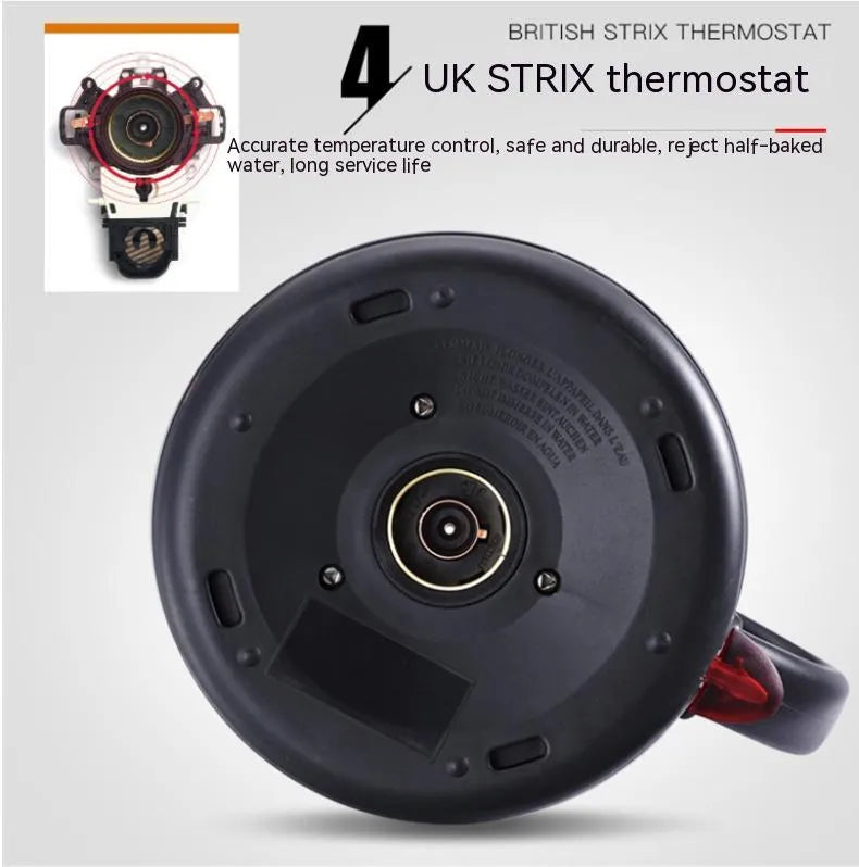 Stainless steel automatic kettle with touch controls in gold, white or yellow colour options