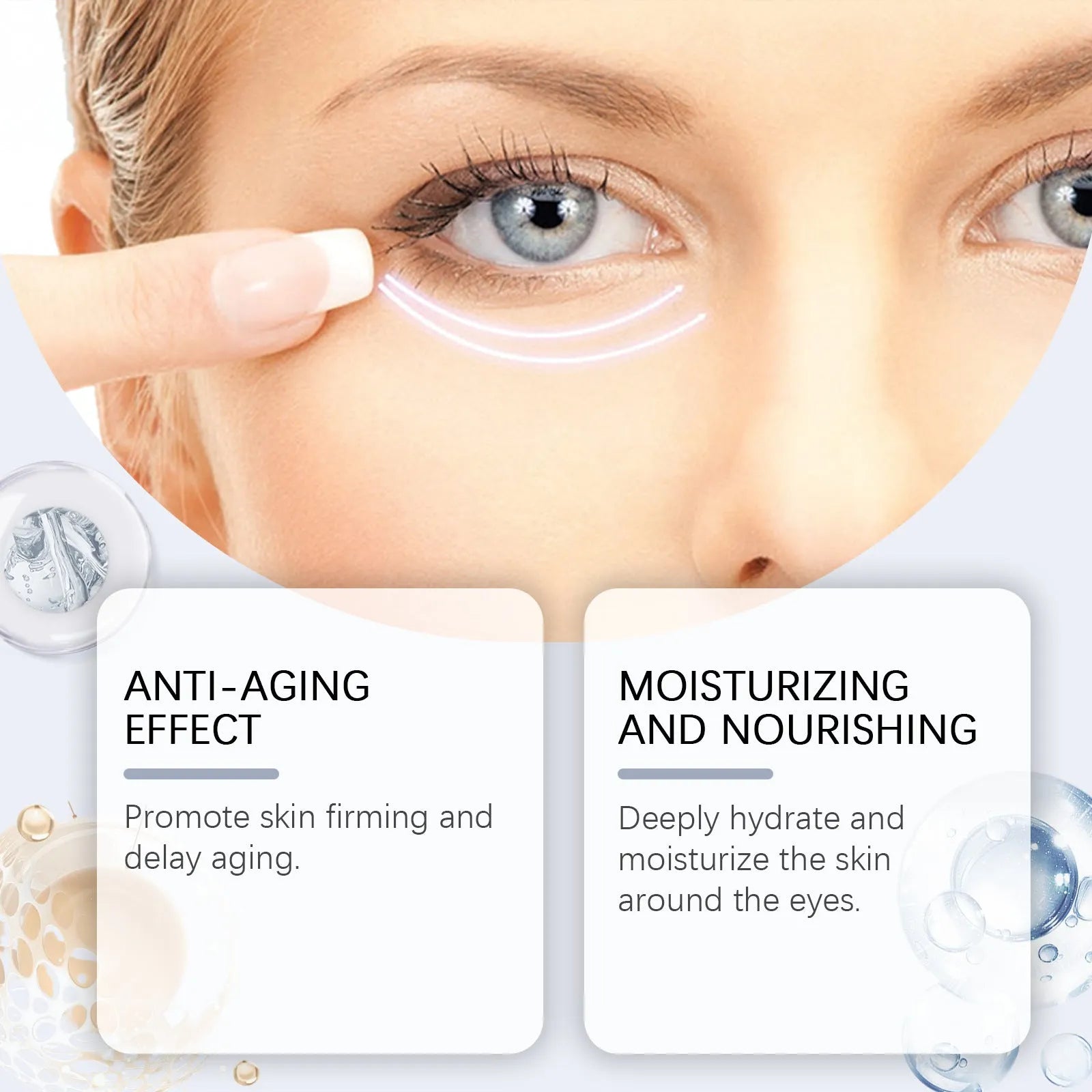 A 12.1cm long tube containing 20g of retinol eye cream with a moisturising soft formula.