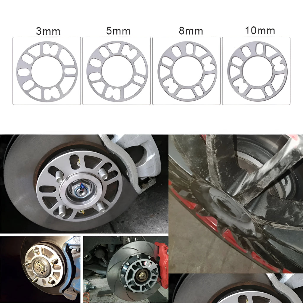Wheel hub spacer gasket kit with 3mm 5mm 8mm 10mm thickness options for car wheel modification