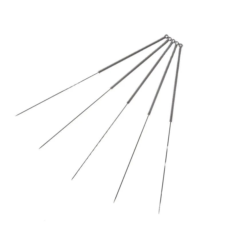 Pack of ten 3D printer nozzle cleaning needles for Mk8 and E3D hotends in various diameters.