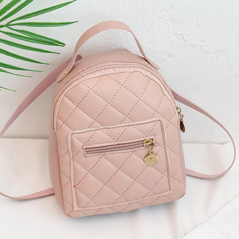 Girls' embroidered hard shell backpack in Korean style with square shape and sandwich pocket
