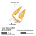 Wings brand stainless steel adjustable opening ring with electroplated colour finish.