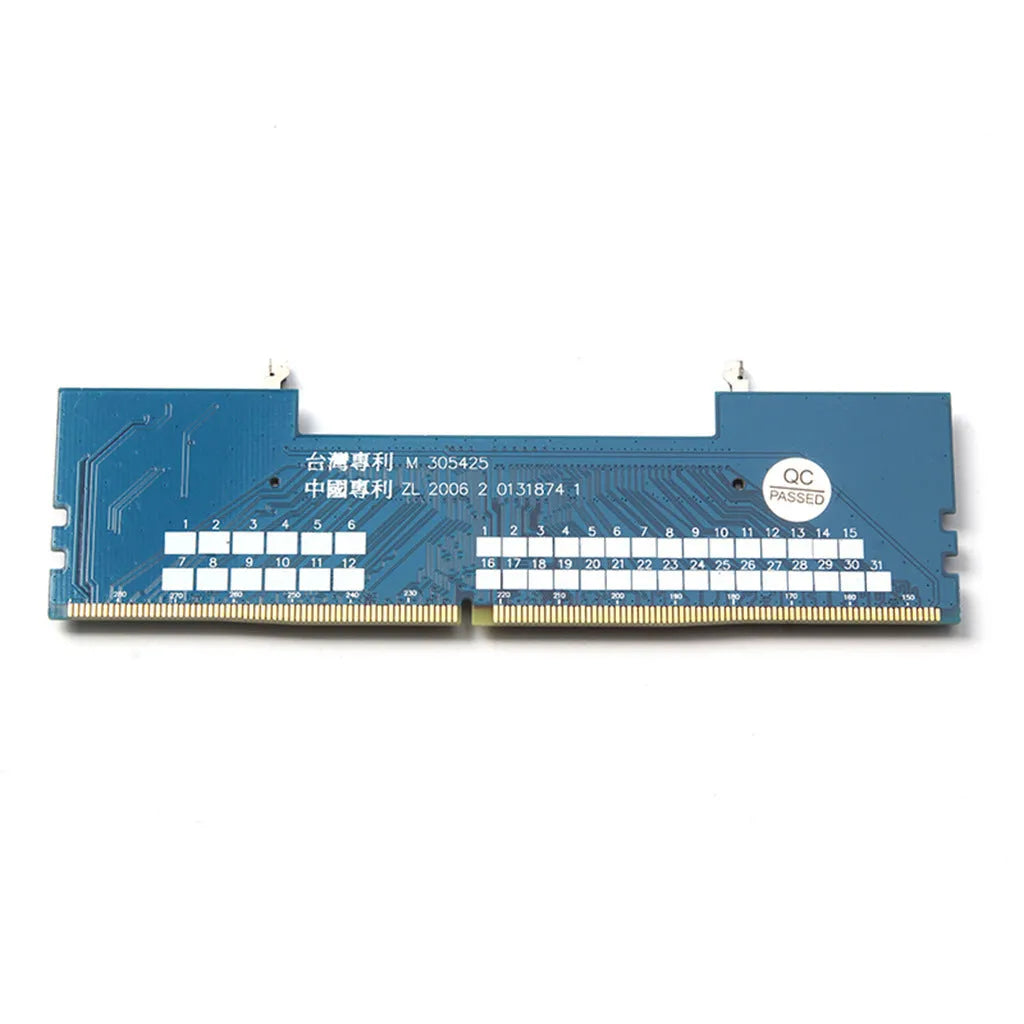 DDR4 laptop to desktop memory adapter card with electrostatic bag for testing laptop RAM on desktop PCs