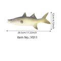 PU simulated fish ornament set showing yellow-fin tuna, small tuna, and yellow croaker ocean animal models