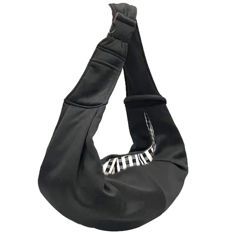 Adjustable shoulder strap pet bag in soft polyester fabric available in multiple colours