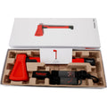 Red plastic fitness axe muscle trainer equipment for home workouts and core training