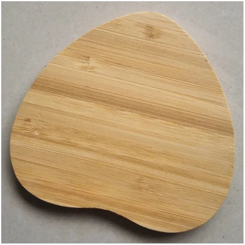Square bamboo wood 5W QI wireless charging stand for smartphones