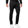Men's slim-fit chino trousers in tapered style with pleated front, shown in khaki colour