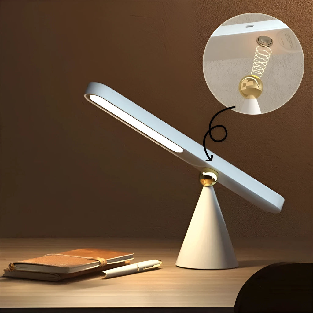 Geometric desk lamp with wireless magnetic wall function and touch controls