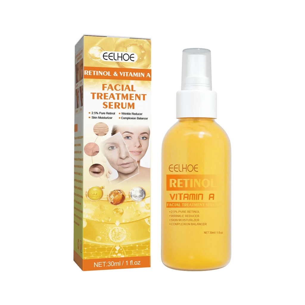 Retinol anti-wrinkle essence spray 30ml in boxed packaging for facial skincare