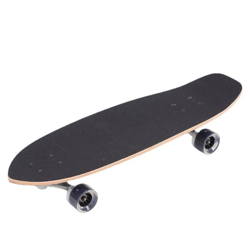 White 31-inch maple wooden street scooter for urban transport
