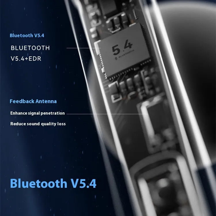 Active noise cancellation sport gaming Bluetooth headset with charging compartment, Bluetooth 5.4, IP54, in Black Orange or Blue White.