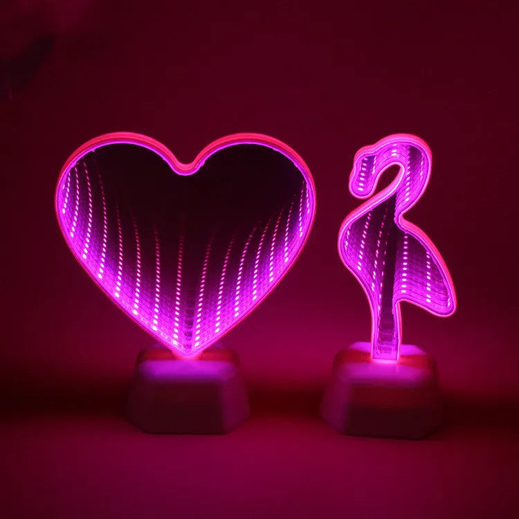 LED double-sided love tunnel light in rose red colour measuring 16cm long