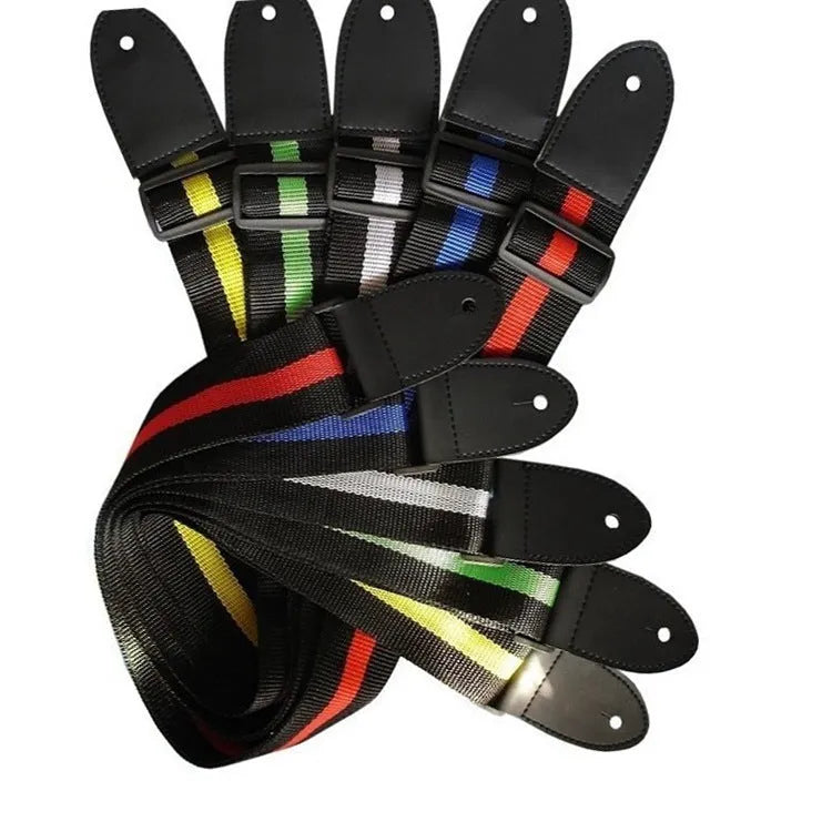 Woven stripe crossbody strap for musical instruments in multiple colour options