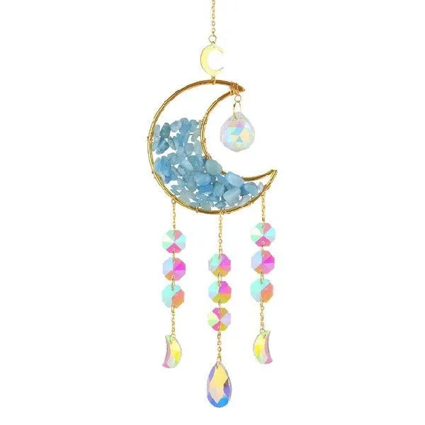 K9 crystal moon pendant car accessory with 420mm hanging length