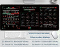 Black rubber calculator mouse pad desk mat with anti-slip surface and thermal transfer printed markings