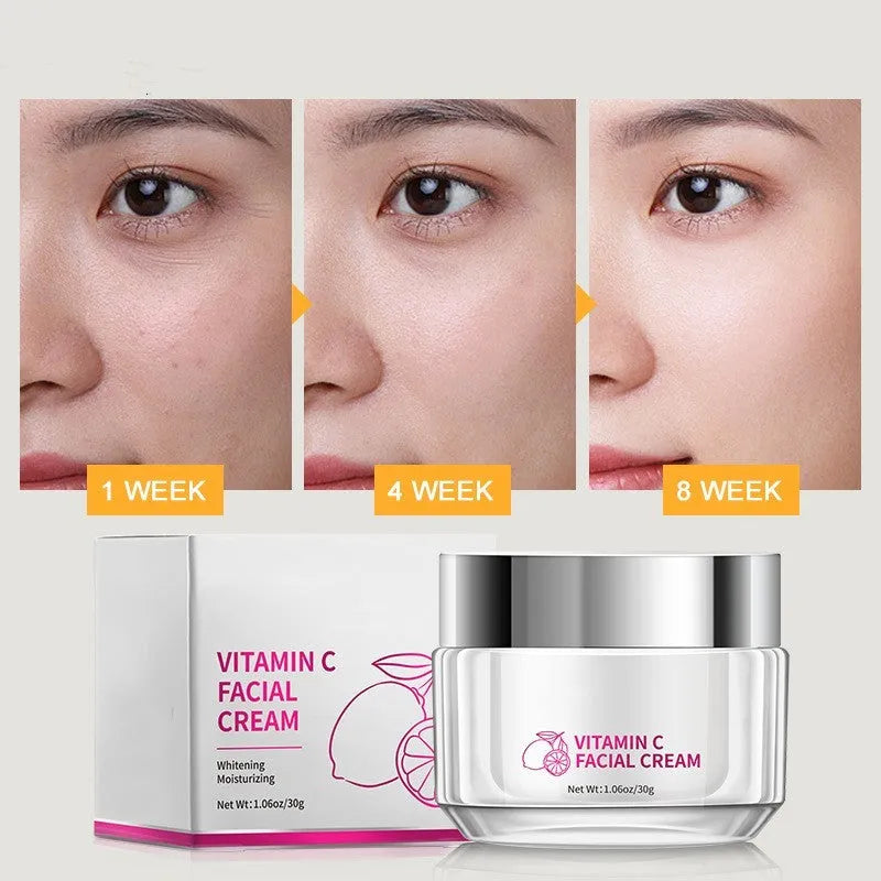 30g jar of Vitamin C face cream for universal skin types.