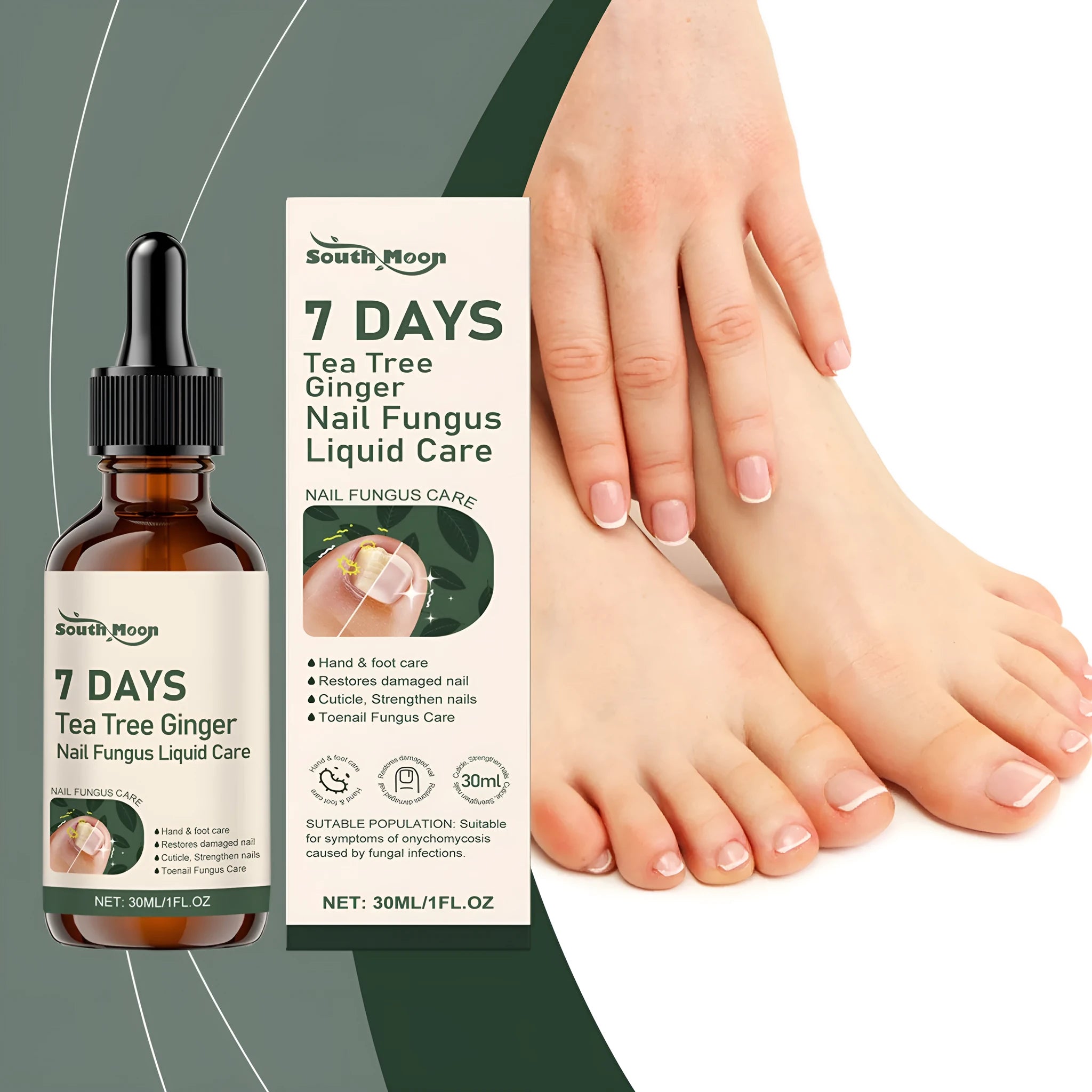 30ml nail care solution bottle with mild brightening nourishing formula