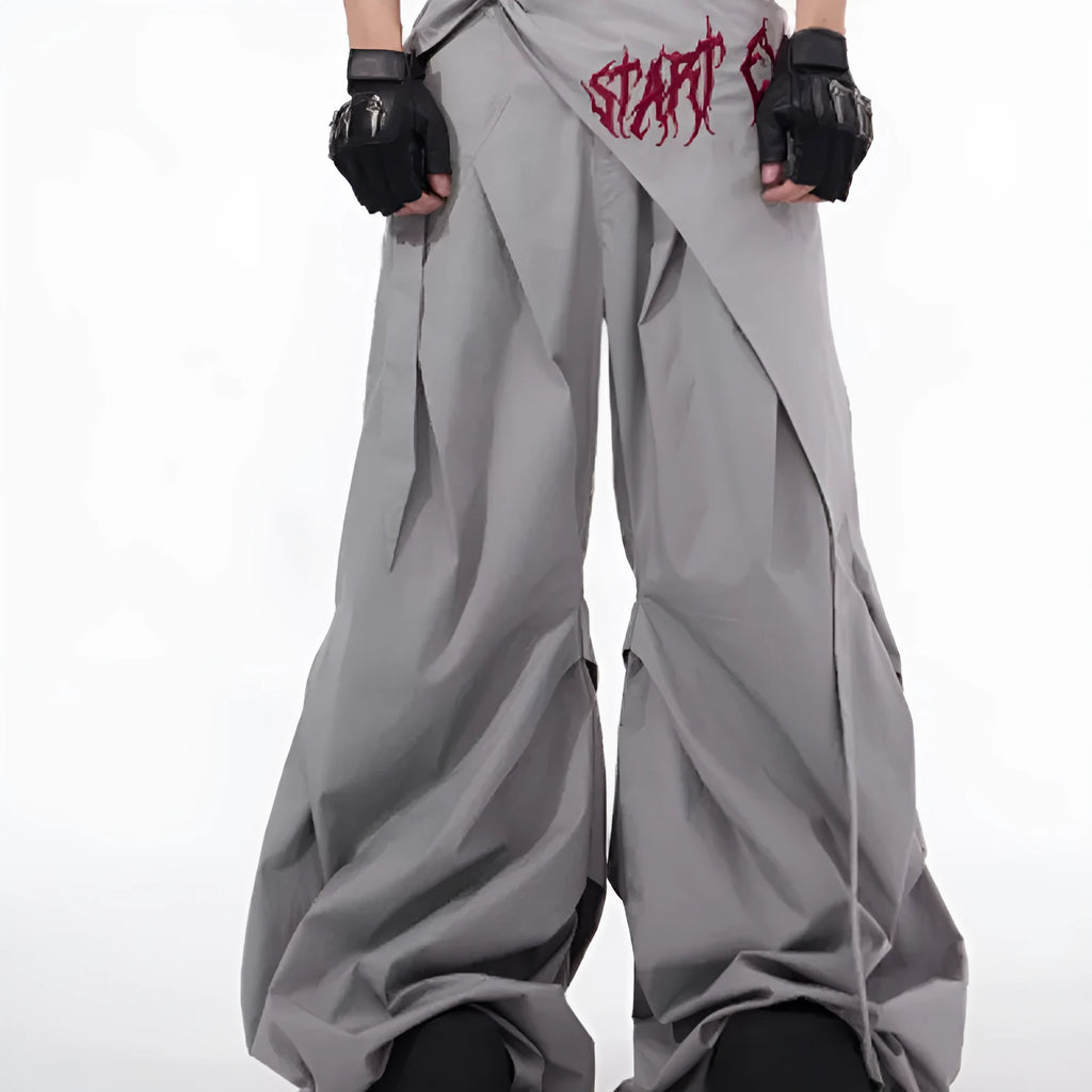 Boys wide-leg summer trousers in refined Korean style solid colours black and grey