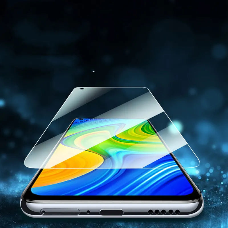 Tempered glass screen protector for Xiaomi mobile phones showing anti-scratch protection