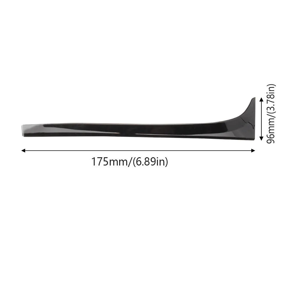 Glossy black ABS plastic rear window spoiler wing for Volkswagen Golf 7 MK7, shown with mounting tape.