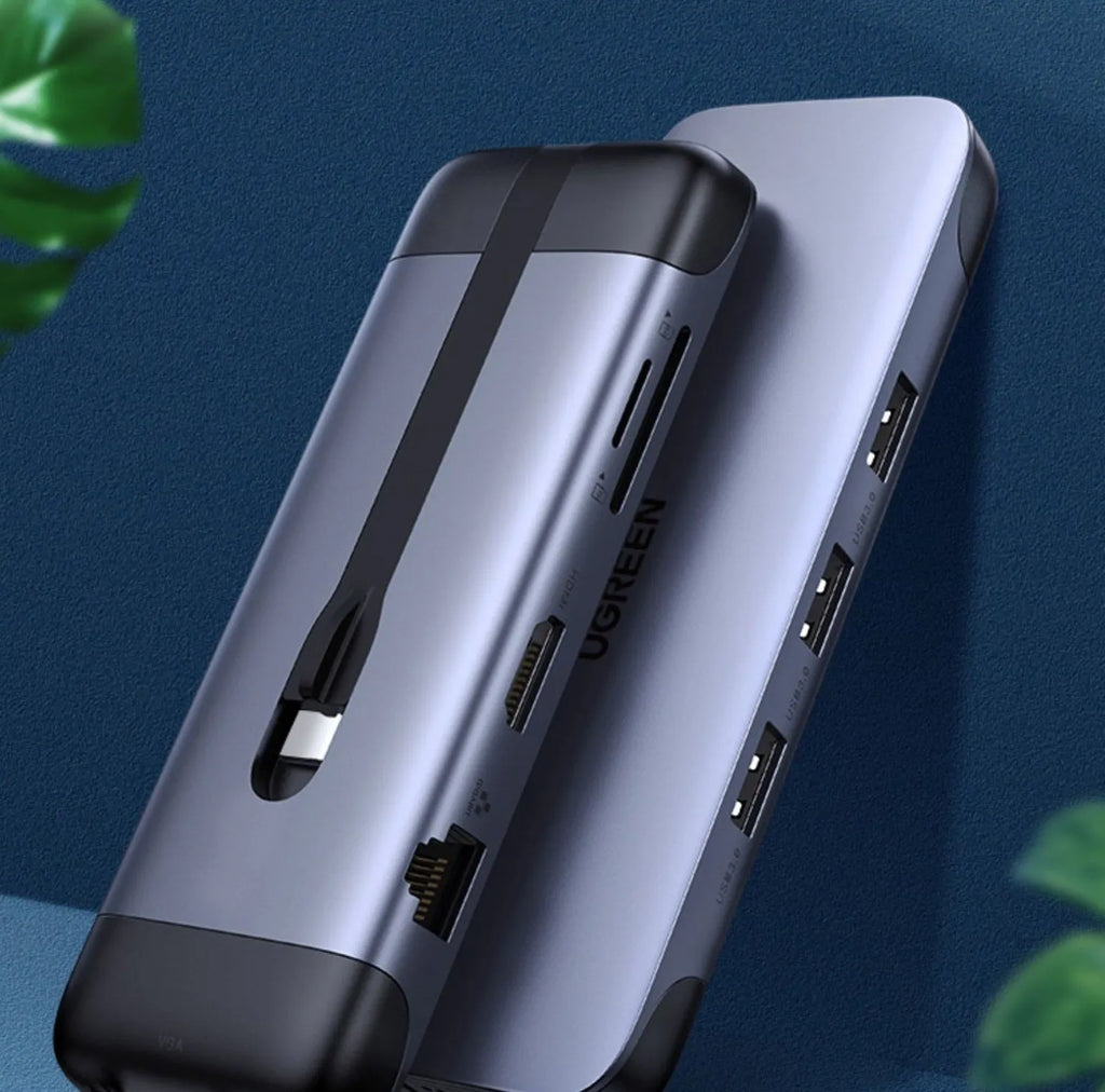 Compact dock expansion USB adapter with multiple ports including HDMI and USB 3.0