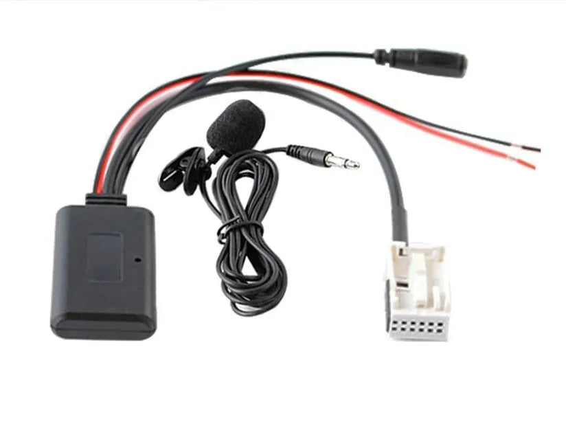 Bluetooth adapter cable kit for Citroen and Peugeot RD4 car stereos with microphone