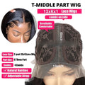 Real human hair lace front gradient wig in Ruili style shown at various lengths