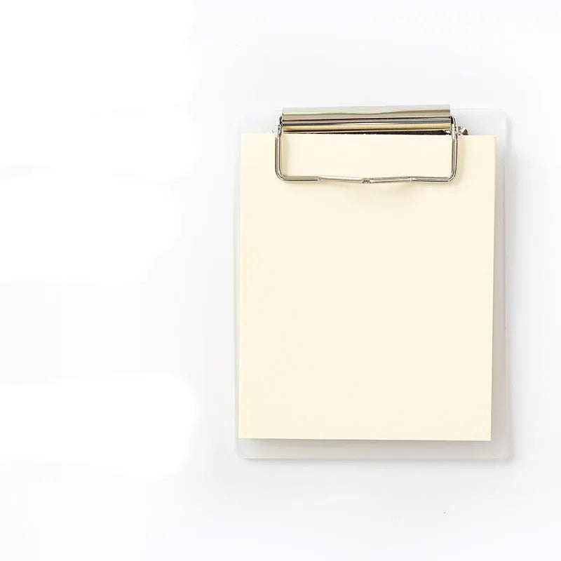 Cowhide colour board sticky note clip with PP board cover, 98x125mm, 50 sheets, tearable notes for students.