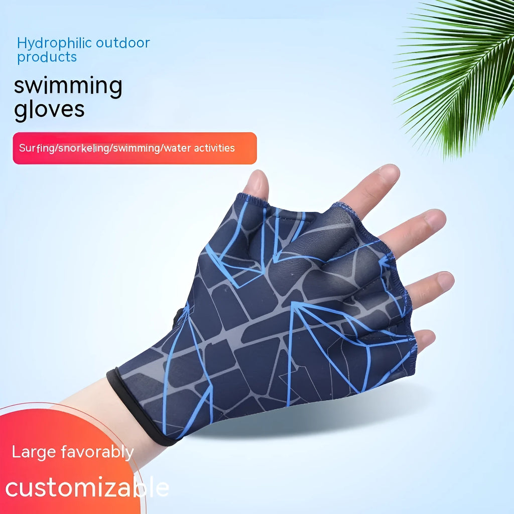 Duck feet webbed swimming gloves in multiple colour prints and sizes