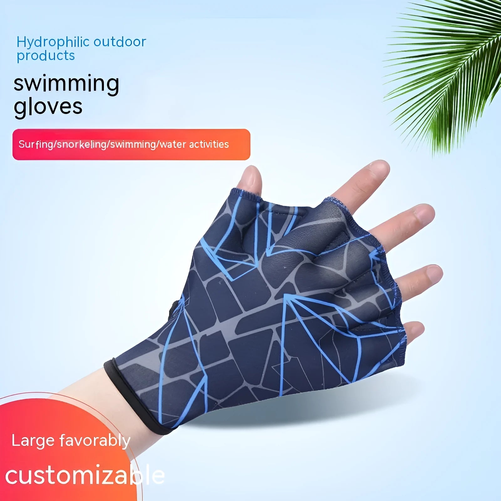 Duck feet webbed swimming gloves in multiple colour prints and sizes