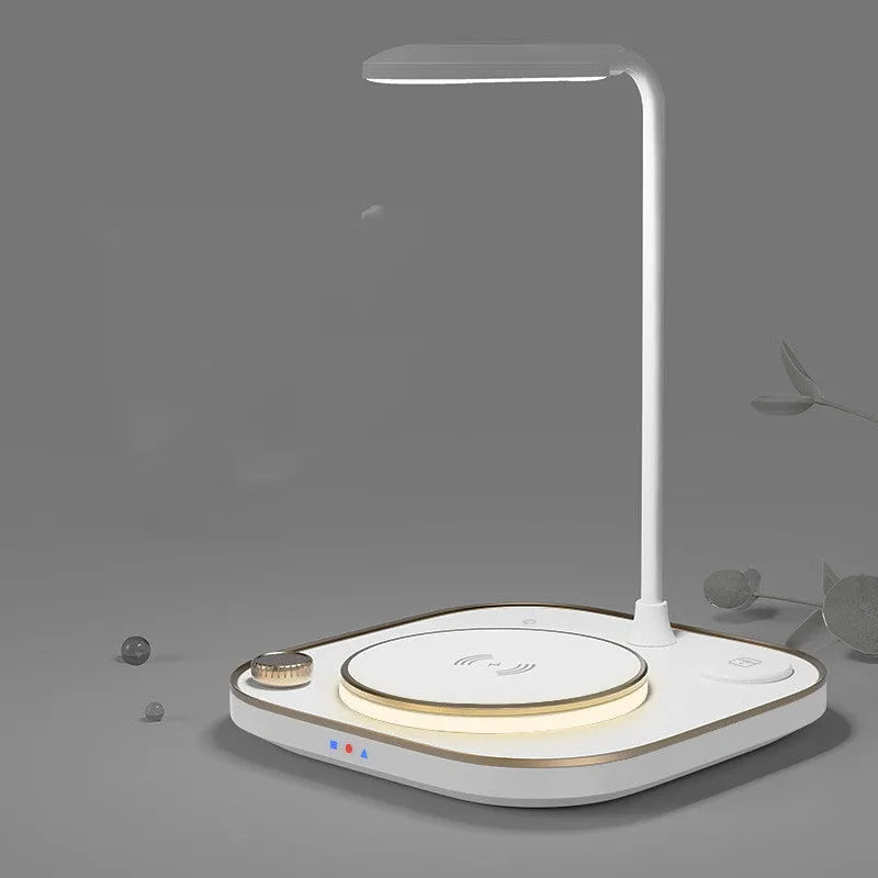 Wireless magnetic charging desk lamp with 15W fast charging for iPhones and Android phones