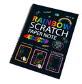 Children's large scratch art paper with scraper tool for colourful DIY painting activity.