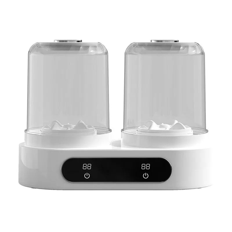 White double bucket USB mini washing machine for underwear with mechanical operation