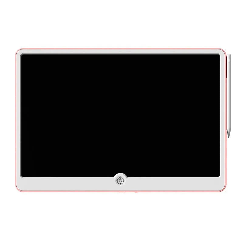 19-inch rechargeable LCD drawing board for kids in blue and white colours with stylus.